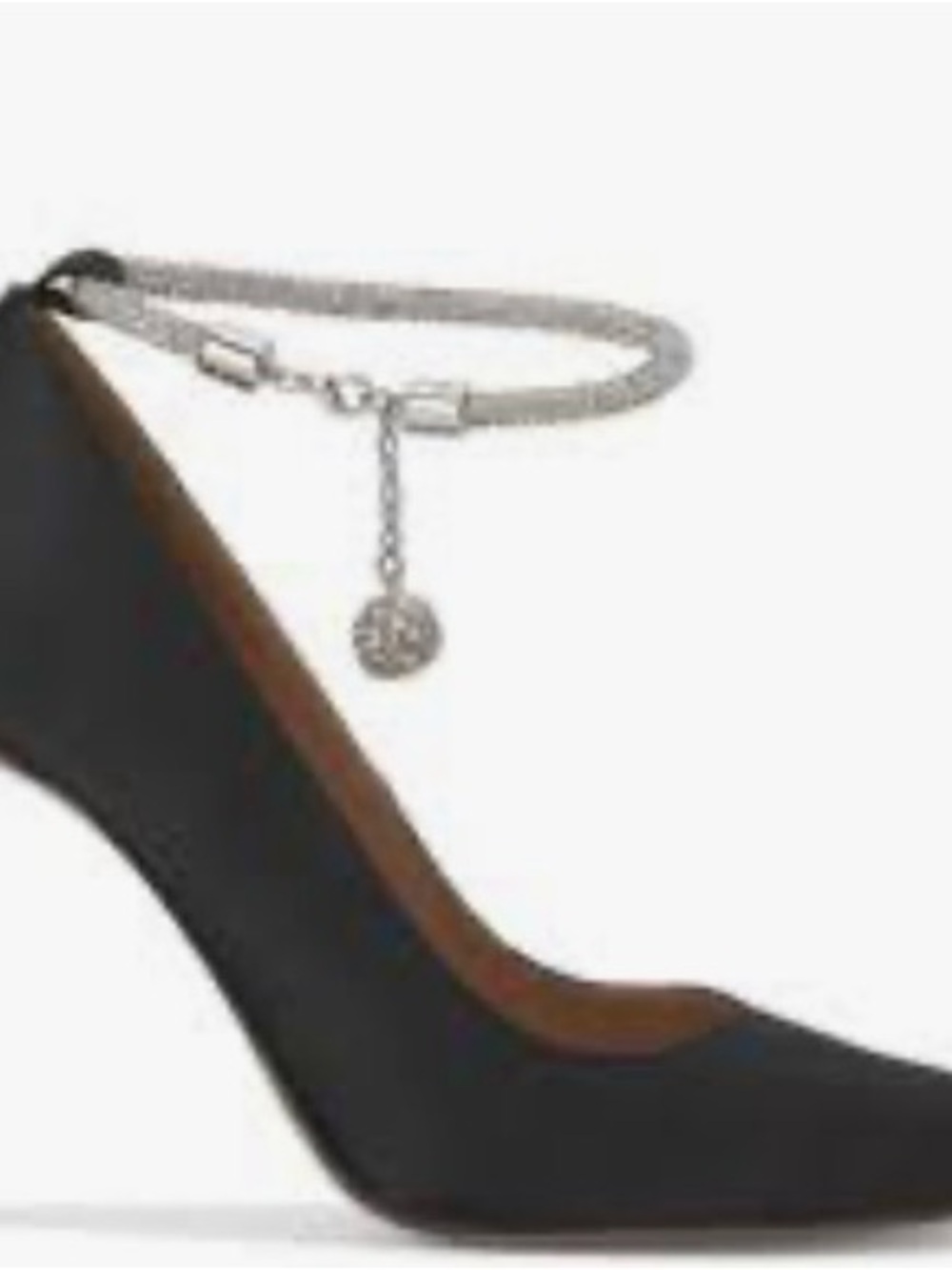 Jessica Simpson Women’s Sekani Ankle Wrap Pump in Black with studded straps. 6.5 - Picture 6 of 7